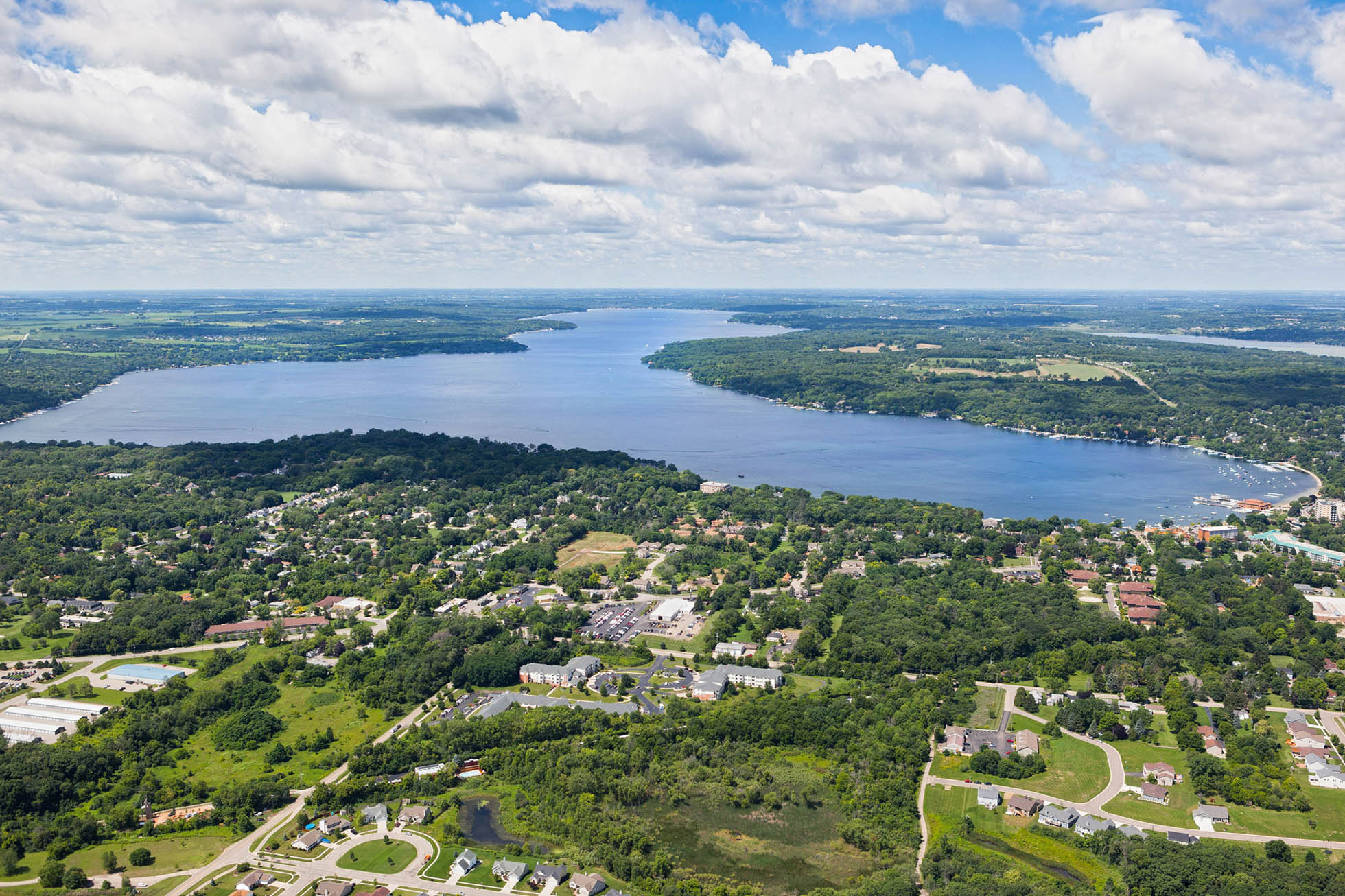 Aerial photo of Lake Geneva